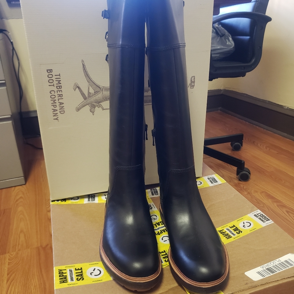 Timberland Black and Brown Winter Boots